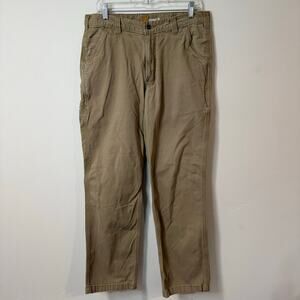 Carhartt Men's Rugged Flex Rigby‎ Work Pants Tan Workwear Cargo Tan Size 34
